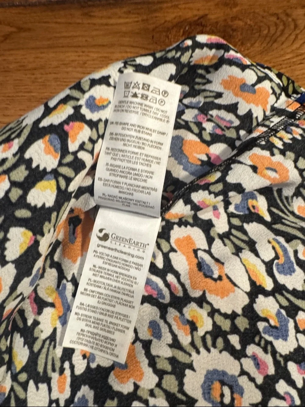 Boden Long-Sleeve Floral Dress — Black, White, Orange, Blue, Pink - Picture 4 of 6